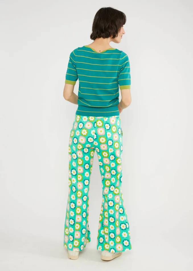 Blutsgeschwister Slacks Bell Bottom Beauty Green Women Trousers
