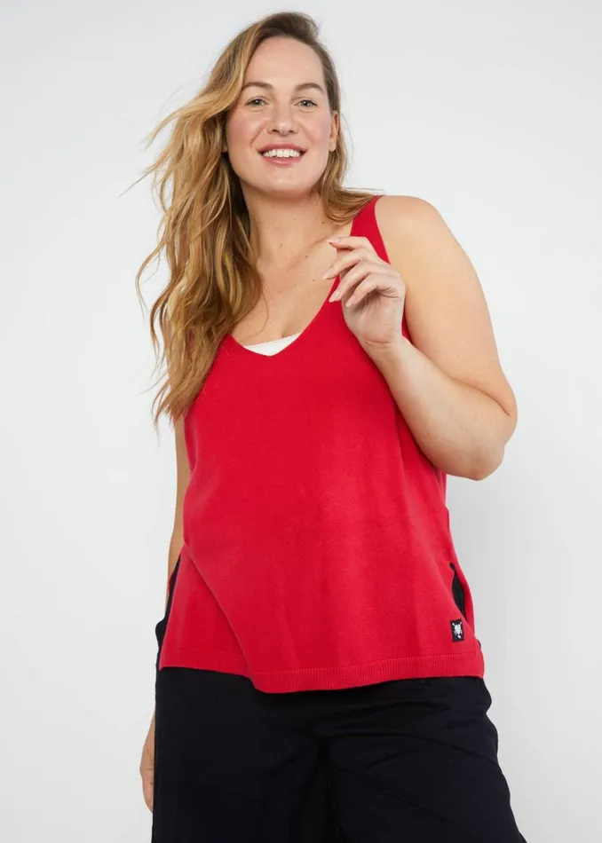 Blutsgeschwister Sleeveless Top Heatwave Hush Red Women Tops
