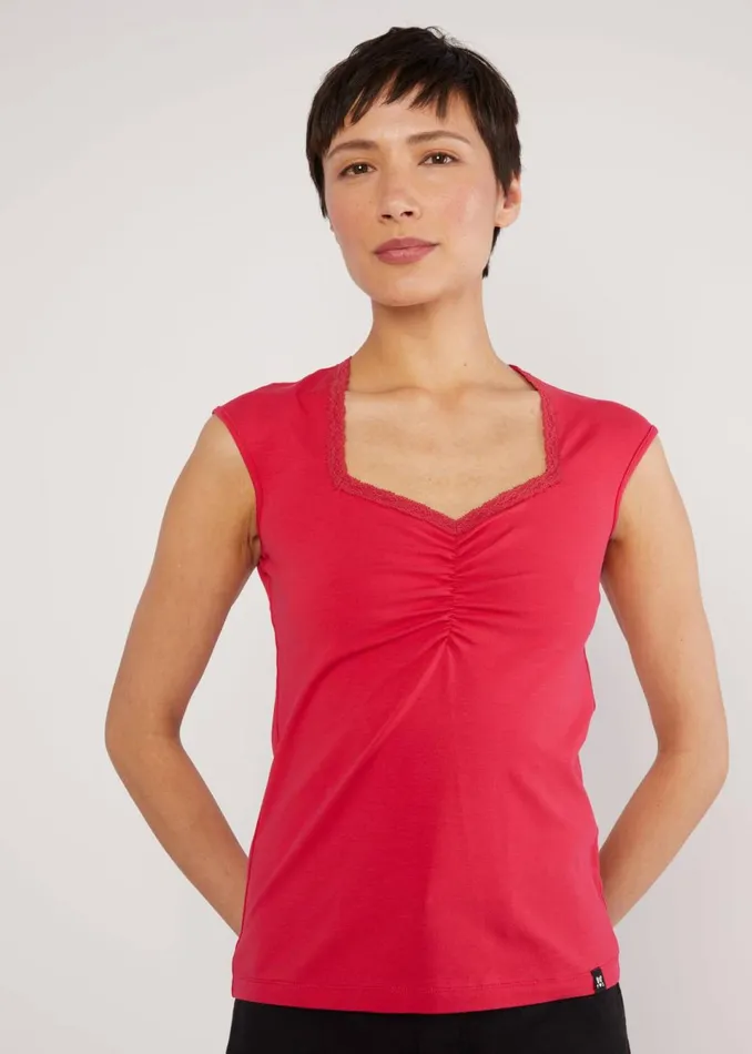 Blutsgeschwister Sleeveless Top Let Romance Rule Red Women Tops