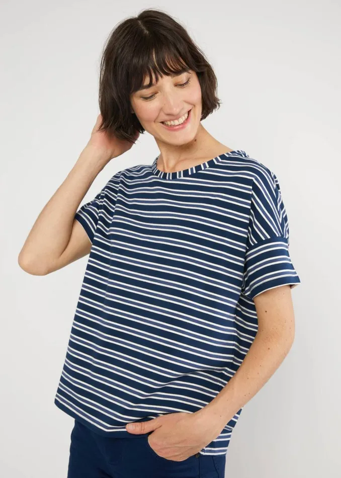 Blutsgeschwister TShirt The Generous One Blue Women Tops