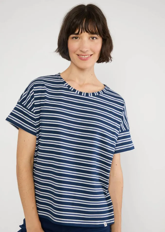Blutsgeschwister TShirt The Generous One Blue Women Tops