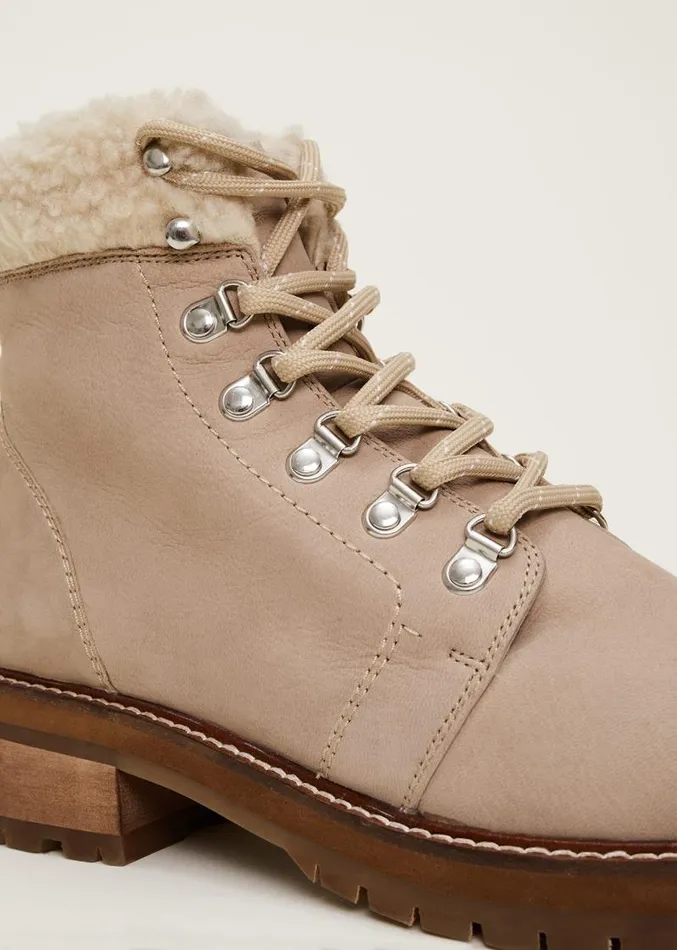 Borg Trim Hiker Boot Stone Women Phase Eight Boots