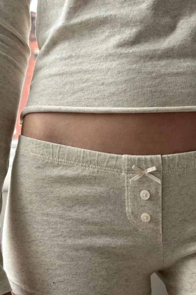 Bow Boxer Underwear Ivory Women Brandy Melville Intimates