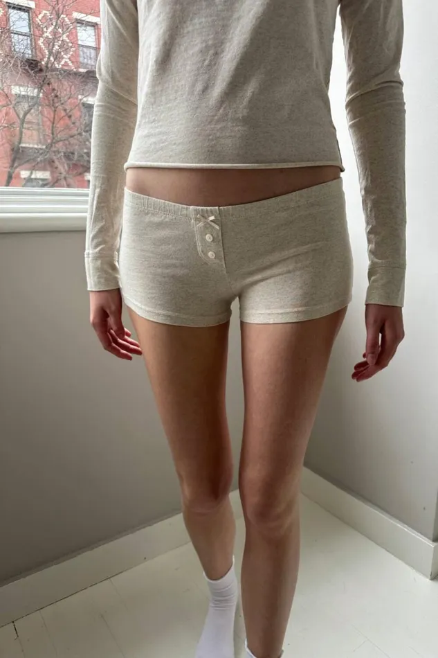 Bow Boxer Underwear Ivory Women Brandy Melville Intimates