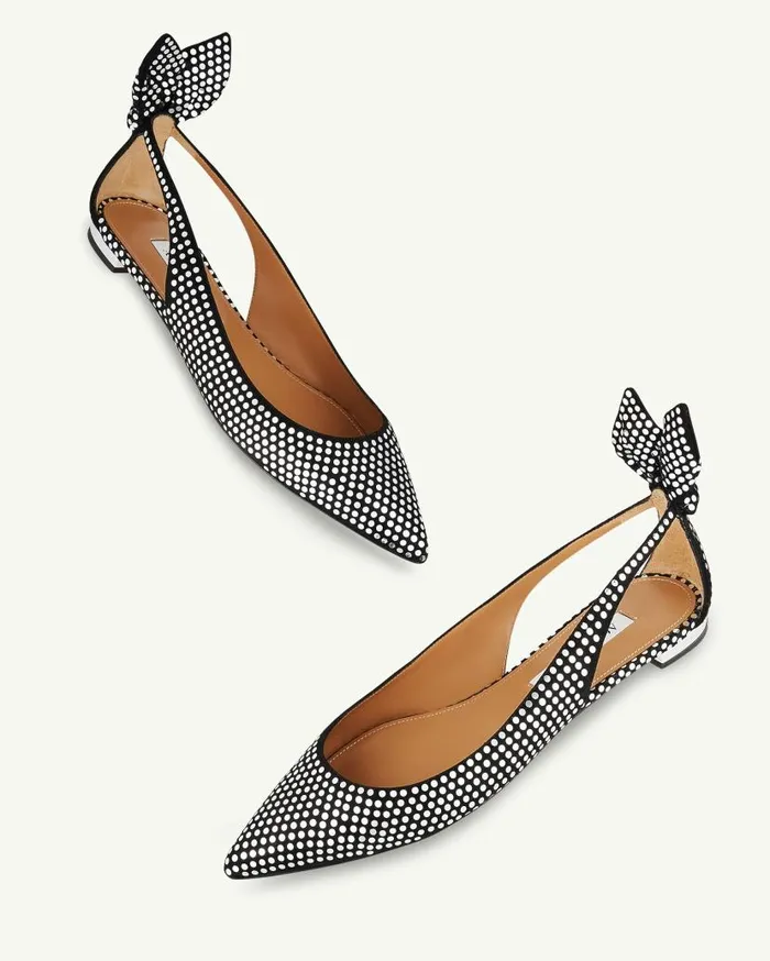 Bow Tie Ballet Black Women Aquazzura Flats Bow Tie Ballet Black Women Aquazzura Flats