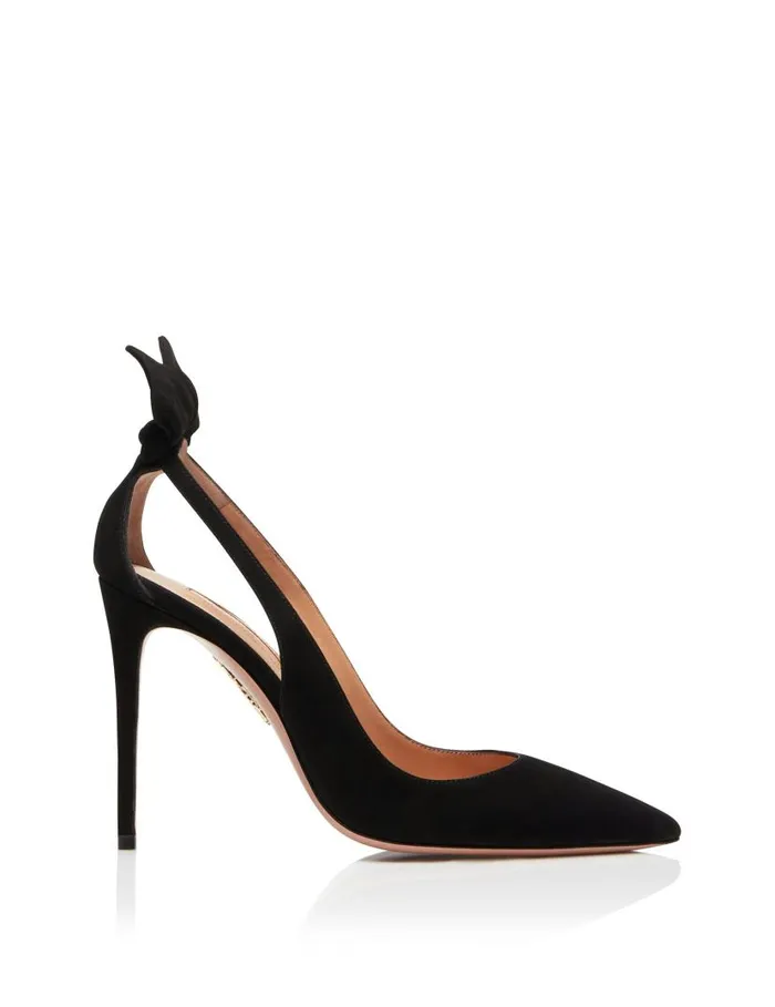 Bow Tie Pump 105 Black Women Aquazzura Pumps Bow Tie Pump 105 Black Women Aquazzura Pumps
