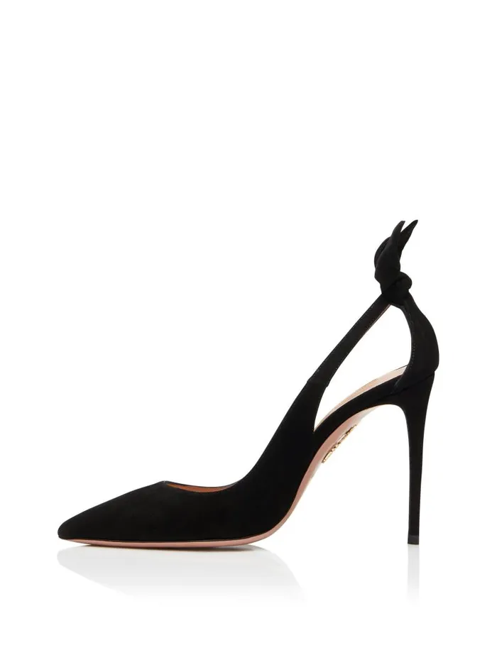 Bow Tie Pump 105 Black Women Aquazzura Pumps Bow Tie Pump 105 Black Women Aquazzura Pumps