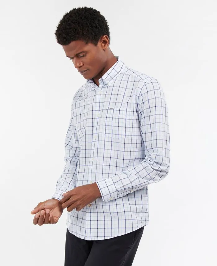 Bradwell Tailored LongSleeved Shirt Sandstone Men Barbour Shirts
