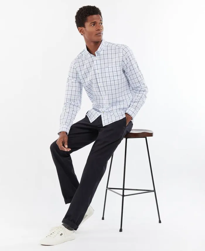 Bradwell Tailored LongSleeved Shirt Sandstone Men Barbour Shirts
