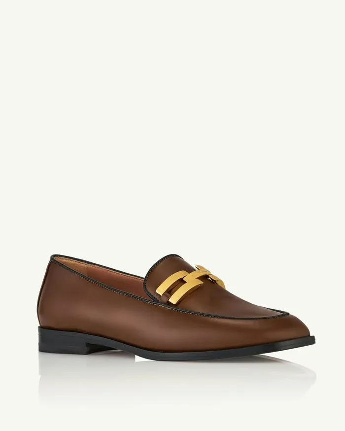 Brandi Mocassin Brown Women Aquazzura Flats