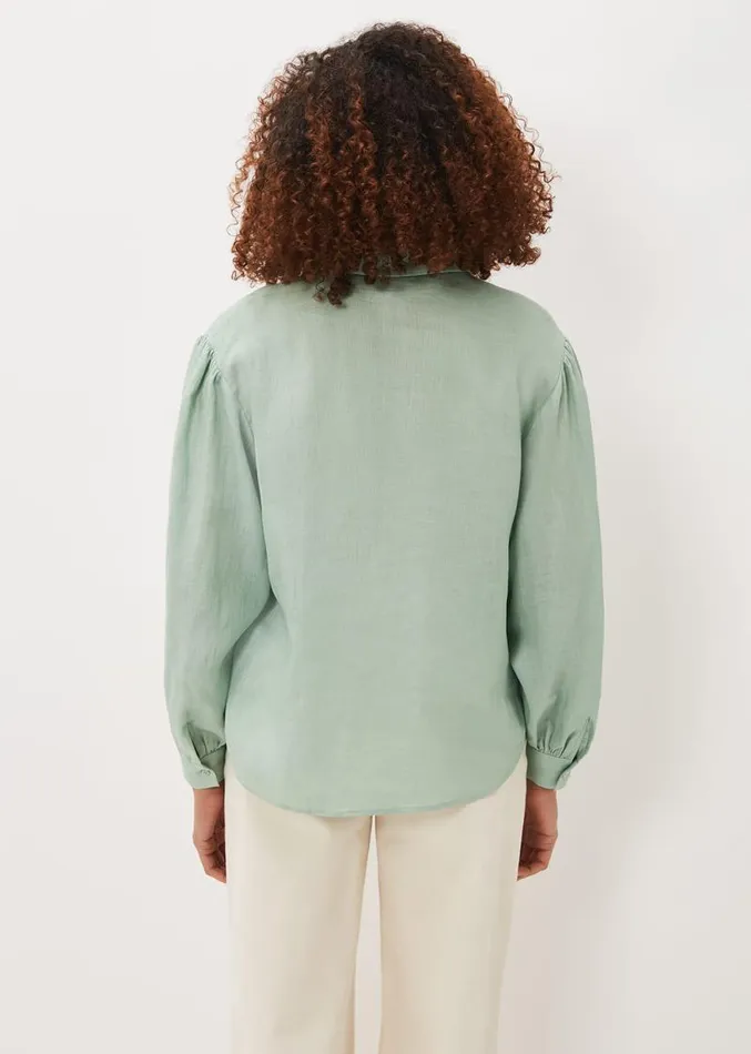 Brigita Linen Shirt Sage Green Women Phase Eight Shirts and Blouses