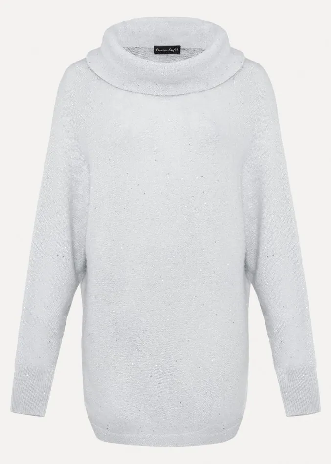Bronte Sequin Jumper Soft Blue Women Phase Eight Knitwear