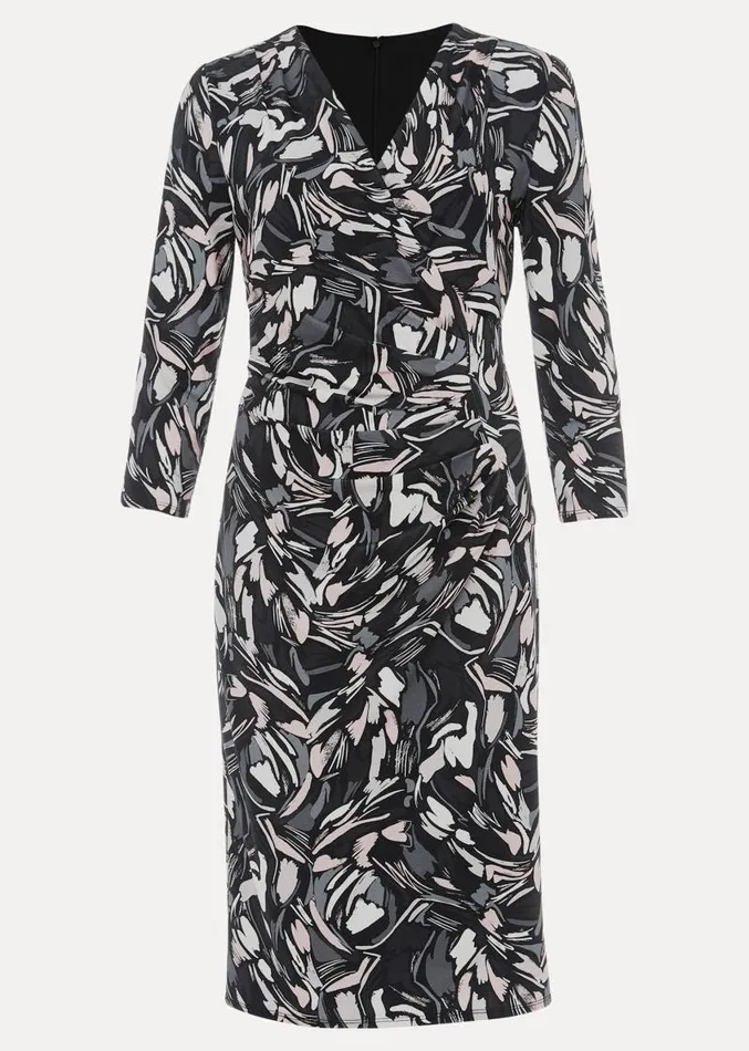 Bryony Abstract Print Jersey Dress Multicoloured Women Phase Eight Dresses