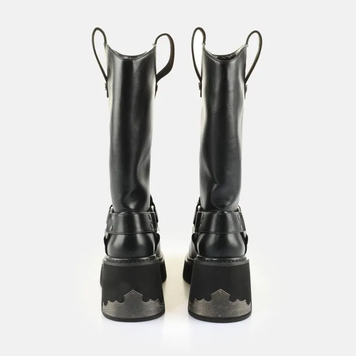 Bull Biker Hi Black Buffalo Boots and AnkleBoots Bull Biker Hi Black Buffalo Boots and AnkleBoots