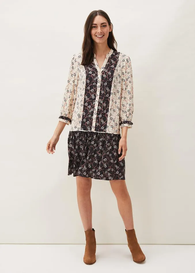 Buttercup Floral Dress Creamblack Women Phase Eight Dresses
