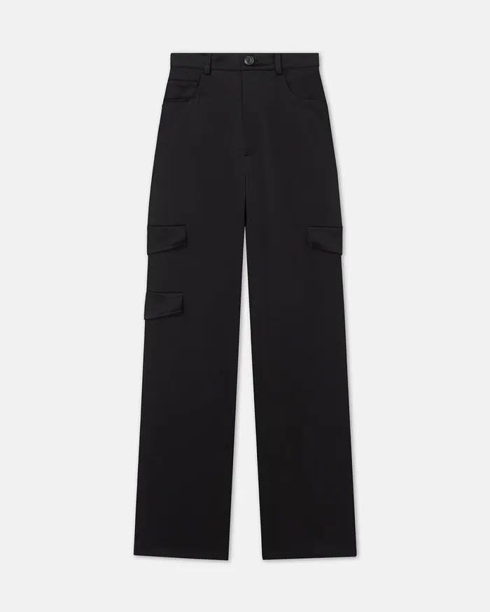 Cais Slip Satin Cargo Pants Black Women Nanushka Bottoms