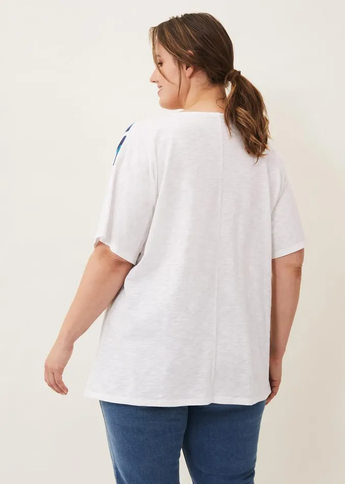 Camilla Leaf Print Top Ivory Multi Women Phase Eight Tops and TShirts