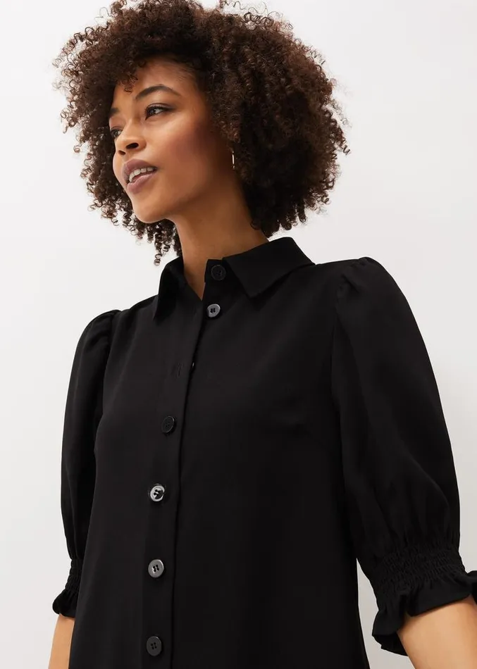 Candice Puff Sleeve Dress Black Women Phase Eight Dresses