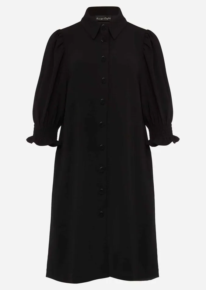 Candice Puff Sleeve Dress Black Women Phase Eight Dresses