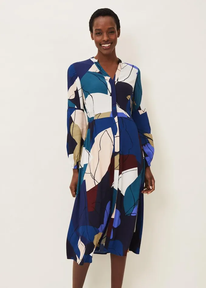 Carmen Print Shirt Dress Bright Multi Women Phase Eight Dresses