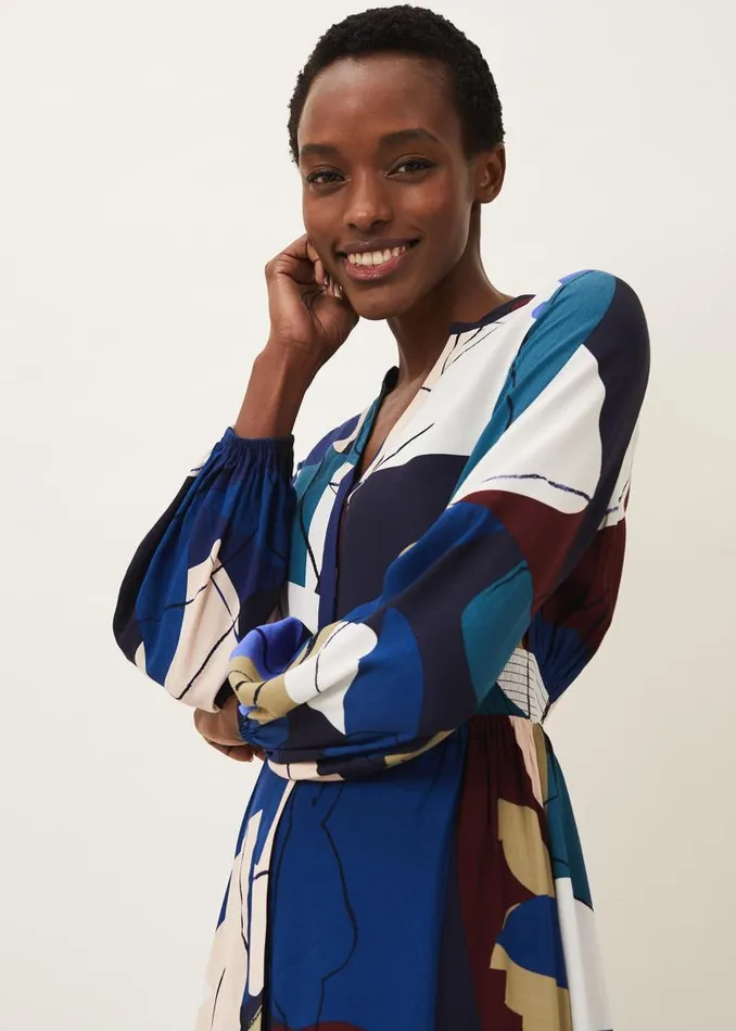 Carmen Print Shirt Dress Bright Multi Women Phase Eight Dresses