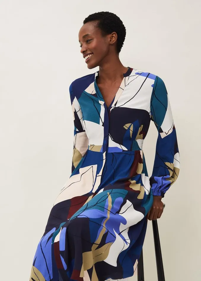 Carmen Print Shirt Dress Bright Multi Women Phase Eight Dresses
