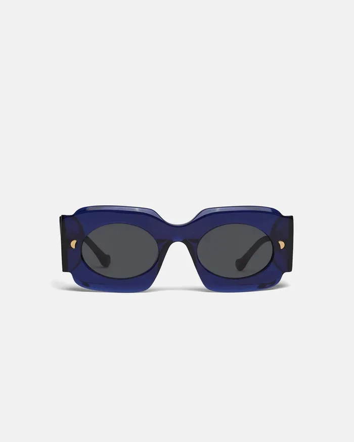 Cathi BioPlastic SquareFrame Sunglasses Navy Women Nanushka Eyewear