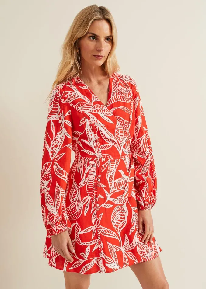 Charlotte Red Wrap Mini Dress Red Women Phase Eight Dresses