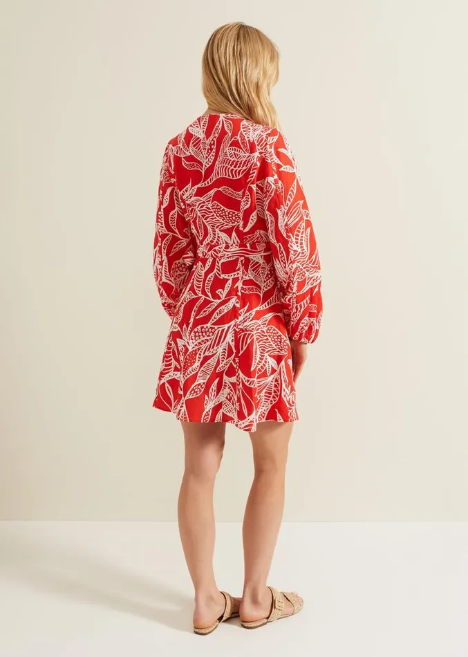 Charlotte Red Wrap Mini Dress Red Women Phase Eight Dresses
