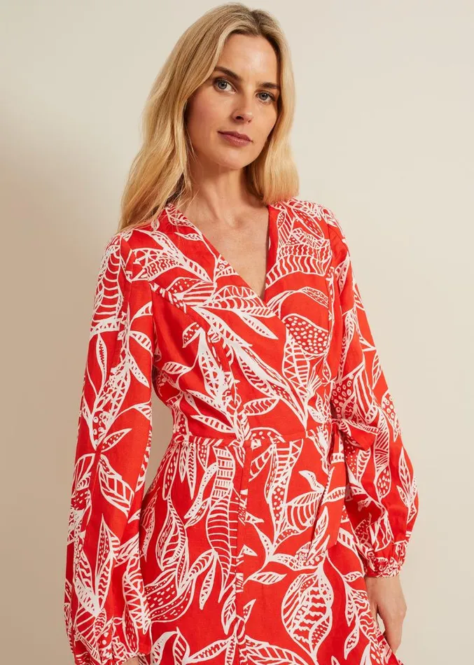 Charlotte Red Wrap Mini Dress Red Women Phase Eight Dresses