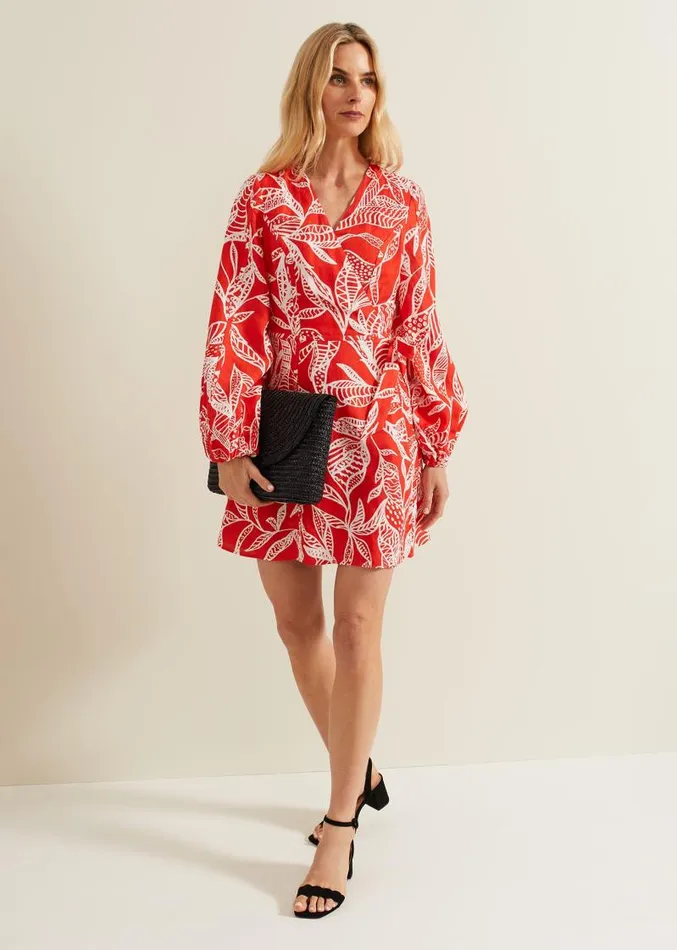 Charlotte Red Wrap Mini Dress Red Women Phase Eight Dresses