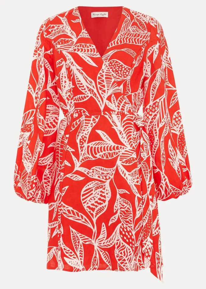 Charlotte Red Wrap Mini Dress Red Women Phase Eight Dresses