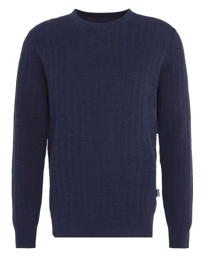 Chathil Crew Neck Jumper Military Brown Men Barbour Jumpers