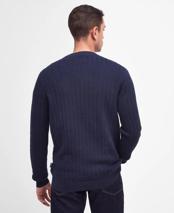 Chathil Crew Neck Jumper Military Brown Men Barbour Jumpers