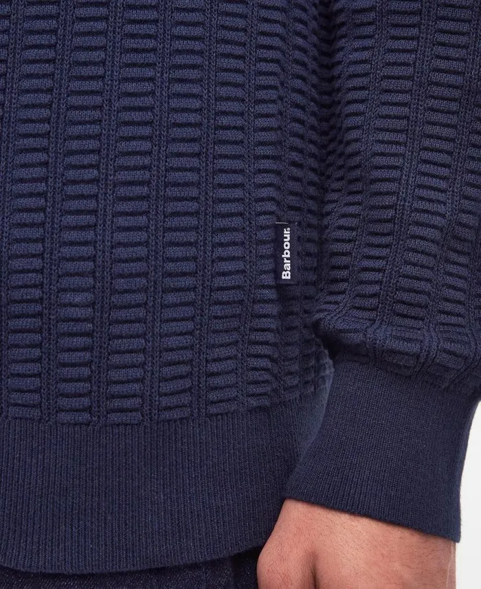 Chathil Crew Neck Jumper Military Brown Men Barbour Jumpers