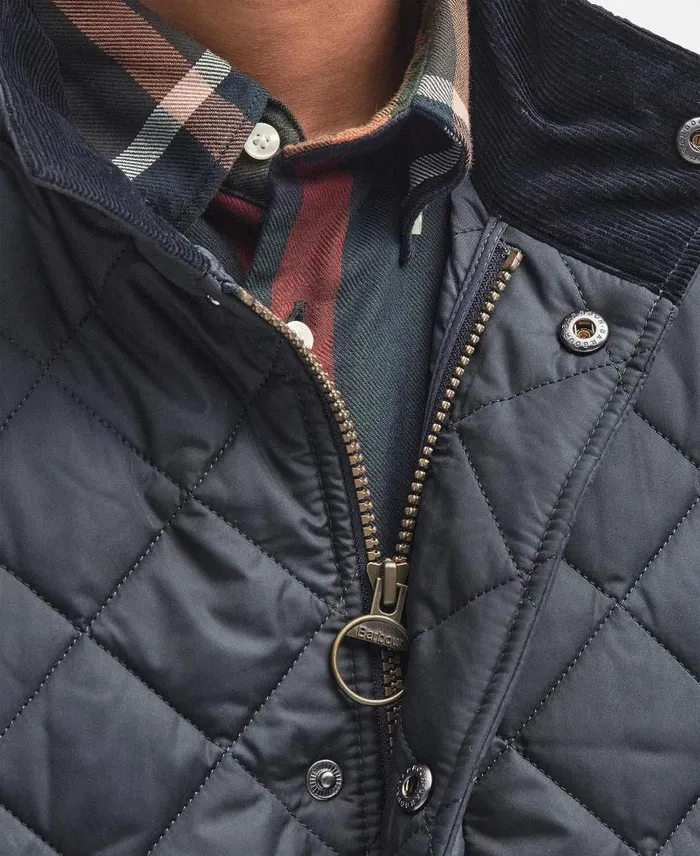 Chelsea Sportsquilt Jacket Black Men Barbour Quilted Jackets