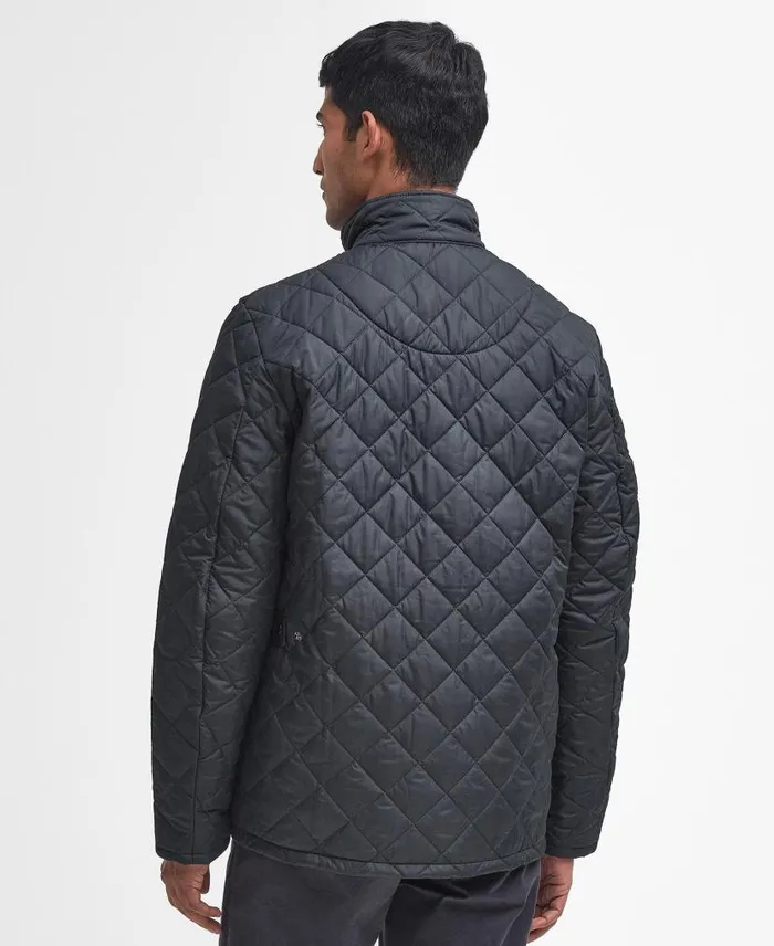 Chelsea Sportsquilt Jacket Black Men Barbour Quilted Jackets
