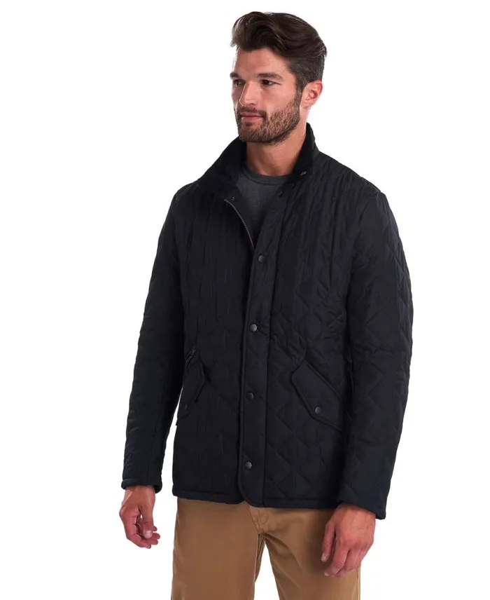 Chelsea Sportsquilt Jacket Black Men Barbour Quilted Jackets