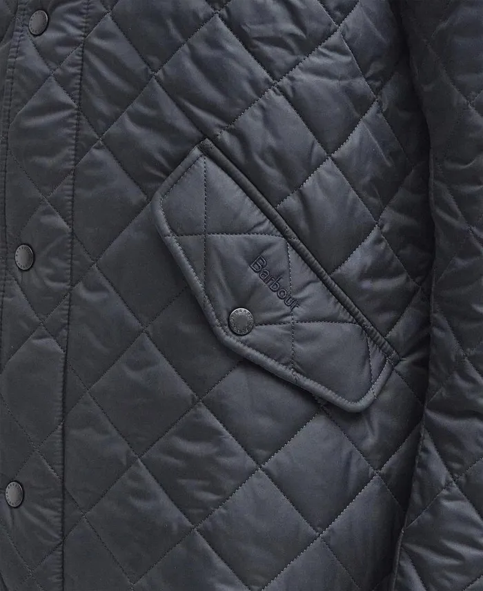 Chelsea Sportsquilt Jacket Black Men Barbour Quilted Jackets