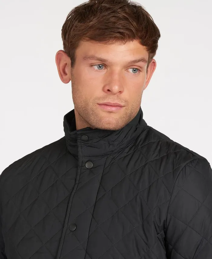 Chelsea Sportsquilt Jacket Black Men Barbour Quilted Jackets