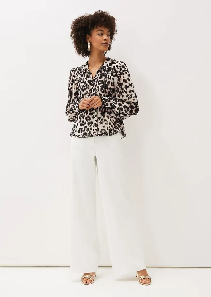 Chelsie Leopard Print Blouse Multicoloured Women Phase Eight Shirts and Blouses Chelsie Leopard Print Blouse Multicoloured Women Phase Eight Shirts and Blouses
