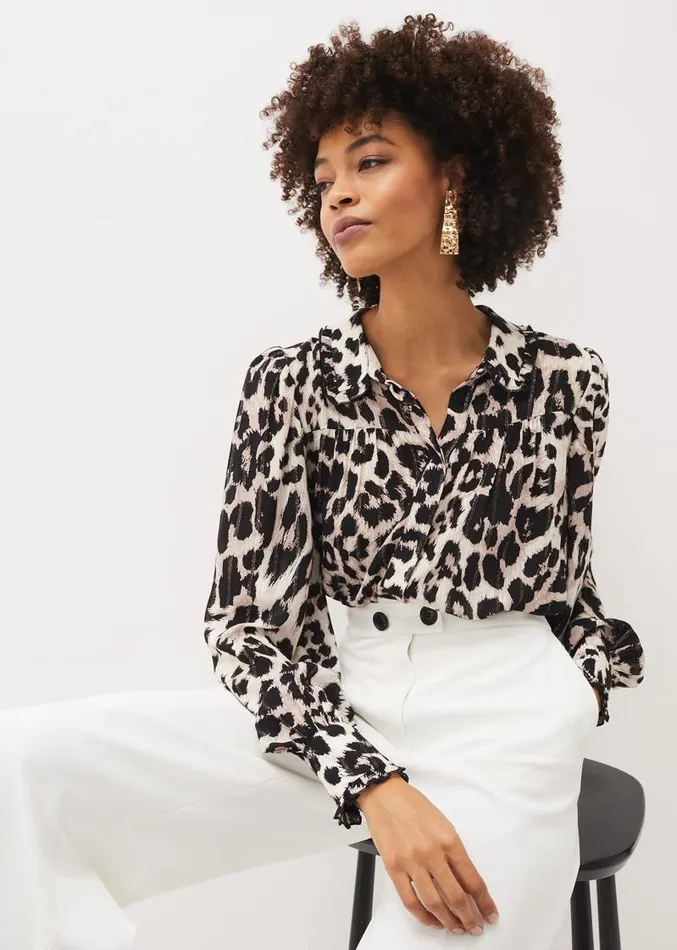 Chelsie Leopard Print Blouse Multicoloured Women Phase Eight Shirts and Blouses Chelsie Leopard Print Blouse Multicoloured Women Phase Eight Shirts and Blouses