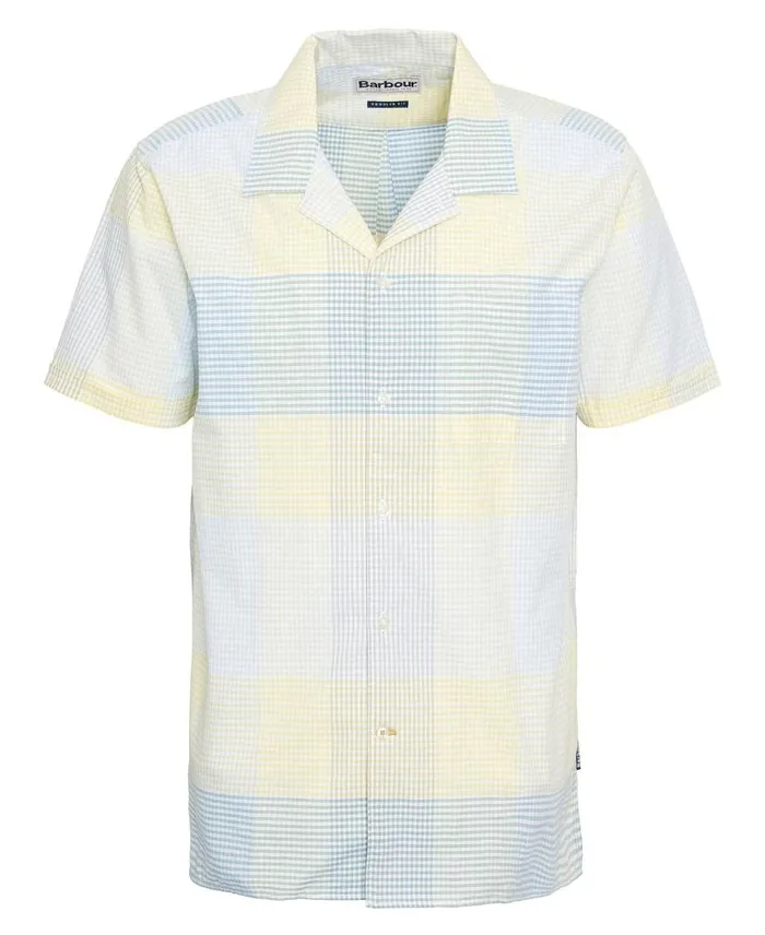 Chesil Regular ShortSleeved Shirt Lemon Men Barbour Shirts