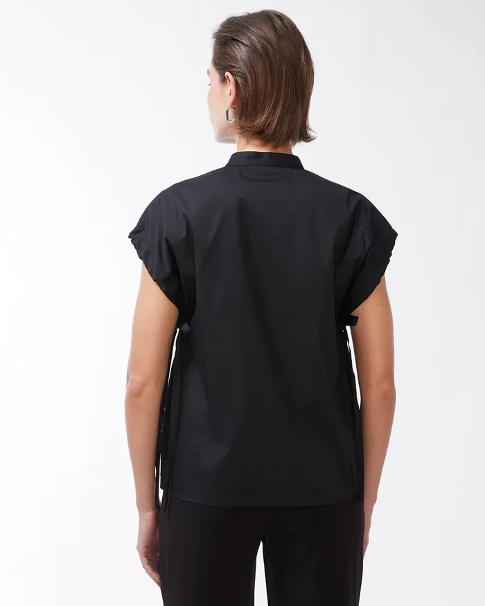 Chico039s Black Label Poplin Blouse Black Women Tops