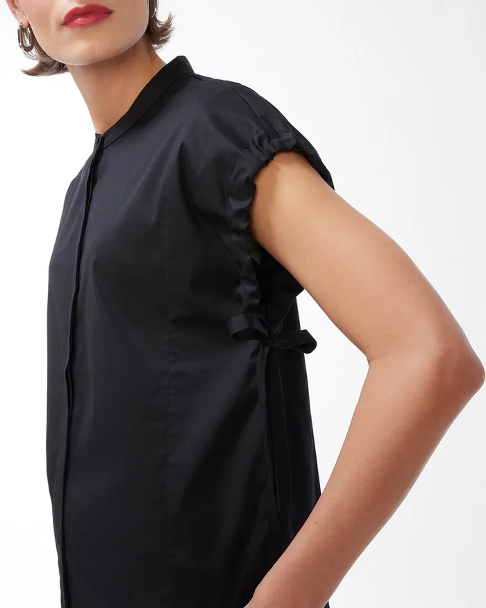 Chico039s Black Label Poplin Blouse Black Women Tops