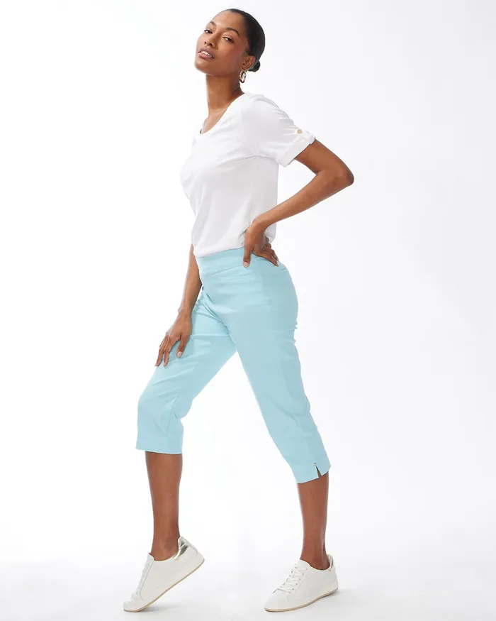 Chico039s Brigitte Rivet Capris Botanic Berry Women Pants