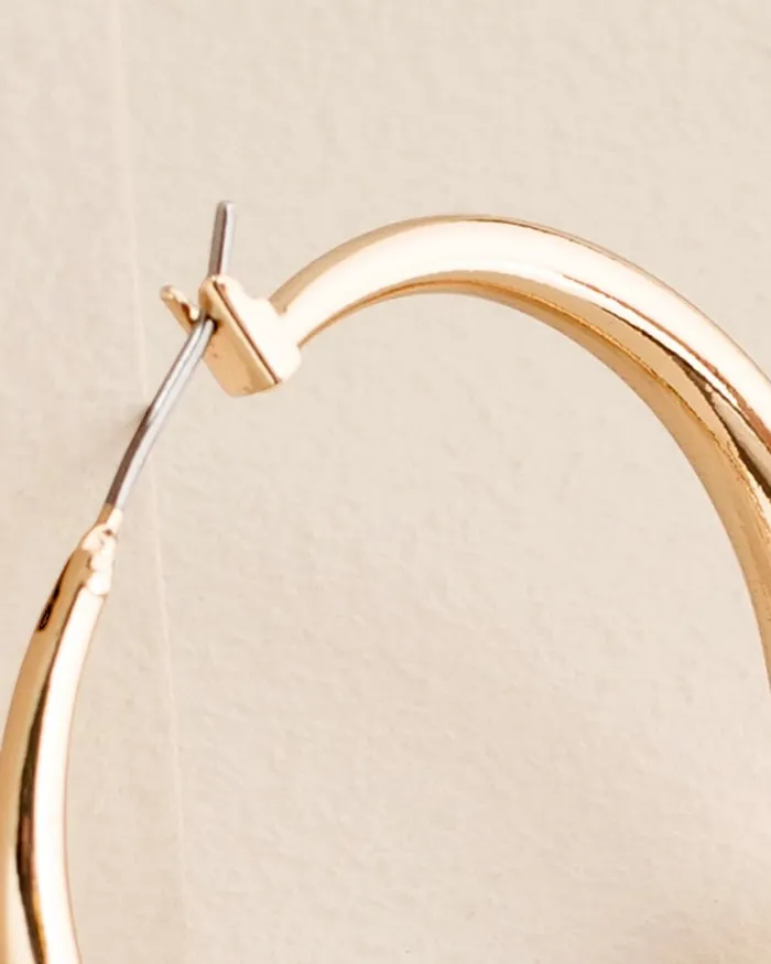 Chico039s Cassie GoldTone Circle Earrings Gold Women Earrings