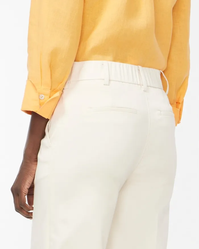Chico039s Cotton Blend Wide Leg Crops Black Women Pants