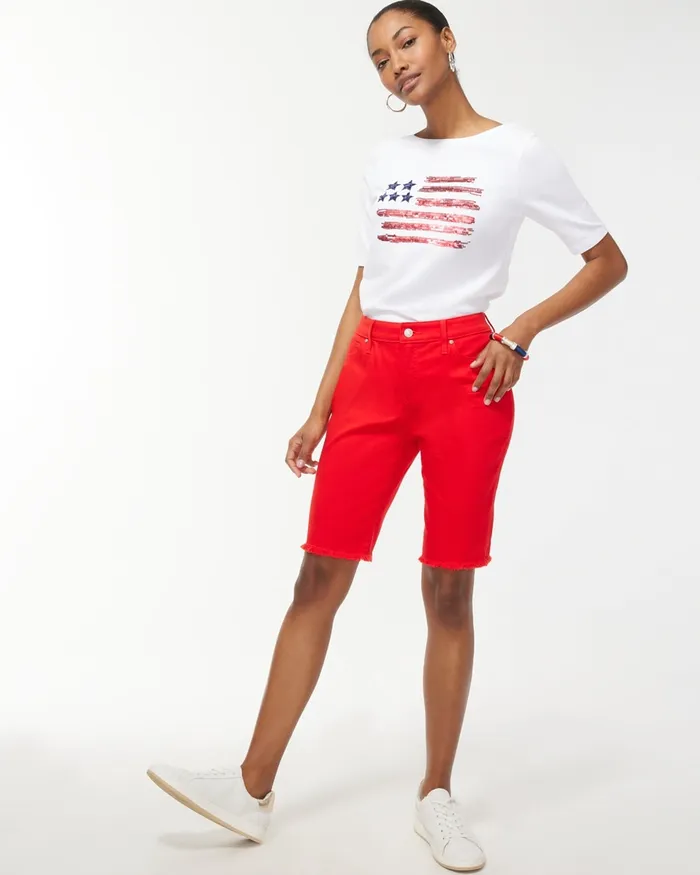 Chico039s Girlfriend Fray Hem Shorts Sea Salt Women Shorts Chico039s Girlfriend Fray Hem Shorts Sea Salt Women Shorts