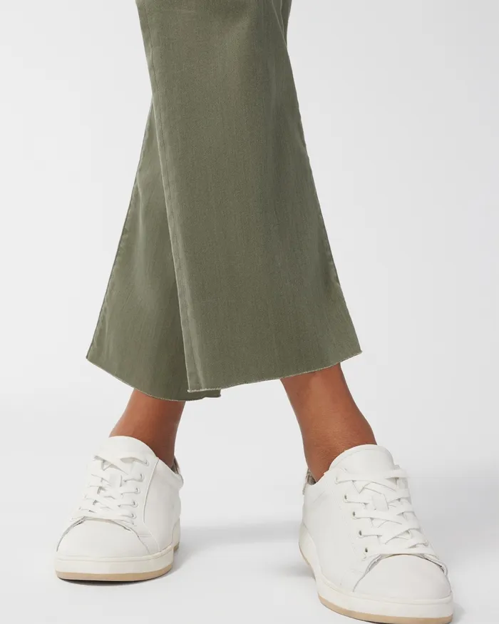 Chico039s Girlfriend Kick Flares Dark Moss Women Jeans and Denim